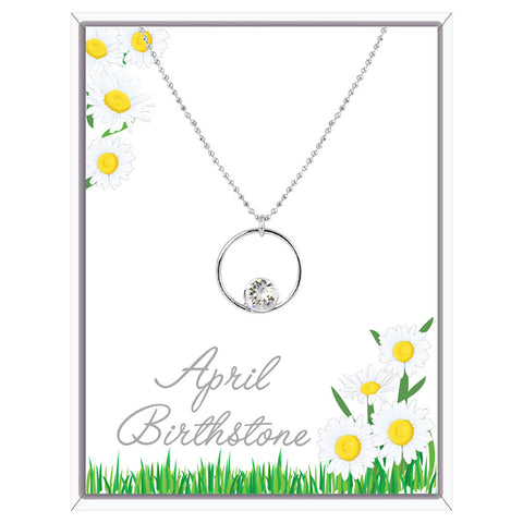 April Circle Pendant Necklace (AC104)