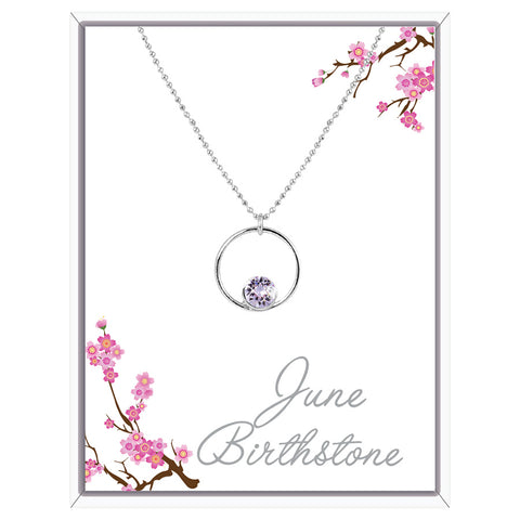June Circle Pendant Necklace (AC106)