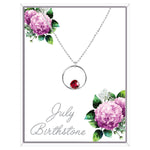 July Circle Pendant Necklace (AC107)