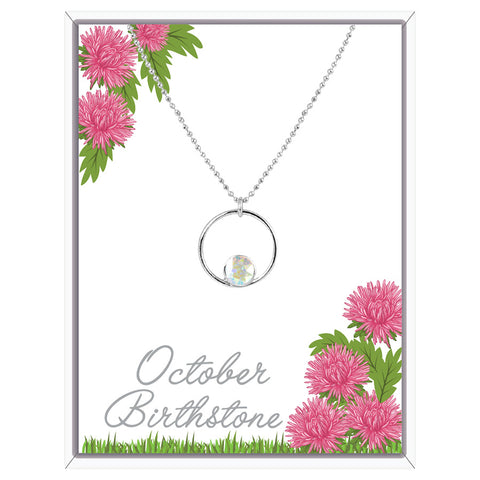 October Circle Pendant Necklace (AC110)