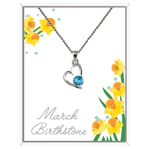 March Heart Pendant Necklace (AH102)