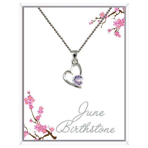 June Heart Pendant Necklace (AH105)