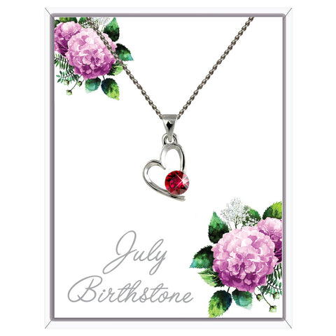 July Heart Pendant Necklace (AH106)