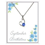 September Heart Pendant Necklace (AH108)