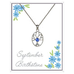 September Tree Of Life Pendant Necklace (AJ149)