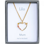 Mum Heart Zoe Sentiment Pendant Necklace (AS100)
