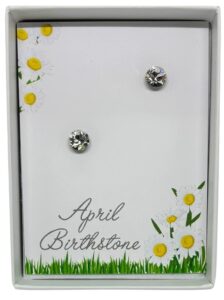 April Birthstone Stud Earrings (B1323)