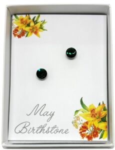 May Birthstone Stud Earrings (B1324)