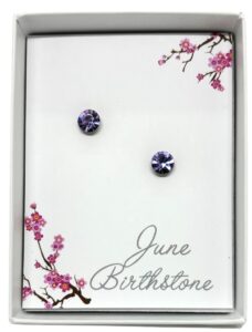 June Birthstone Stud Earrings (B1325)