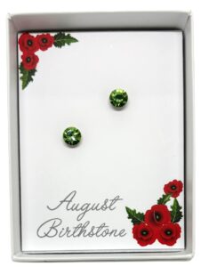August Birthstone Stud Earrings (B1327)