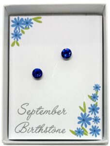 September Birthstone Stud Earrings (B1328)