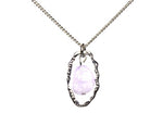 Irregular Oval Amethyst Pendant Necklace (C3002)