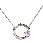 Bamboo Circle A/B Pendant Necklace (C3015)