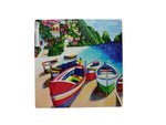 10x10 COASTER COLOURFUL BOATS