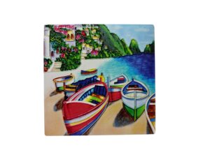 10x10 COASTER COLOURFUL BOATS