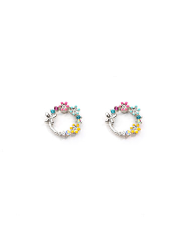 Circle Rhodium Earrings (H1507)