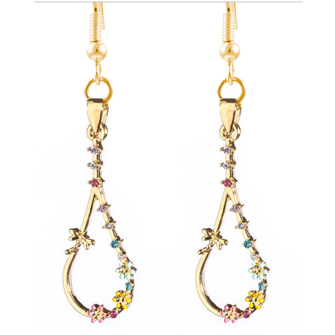 Pear Drop Gold Earrings (H1510)
