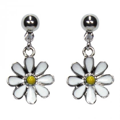 White Daisy Earrings (H1515)