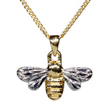 Bee Pendant Necklace Rhod & Gid (H1900)