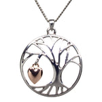 Tree Of Life Gold Heart Pendant Necklace (H2000)