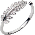 Leaf Plat Adjustable Ring (K1022)