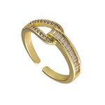 Saddle 14ct Gold Adjustable Ring (K1042)