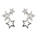 Stars Rhodium Little Box Earrings (L1008)