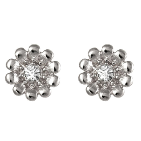 Daisy Rhodium Little Box Earrings (L1012)