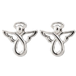 Angel Rhodium Little Box Earrings (L1014)
