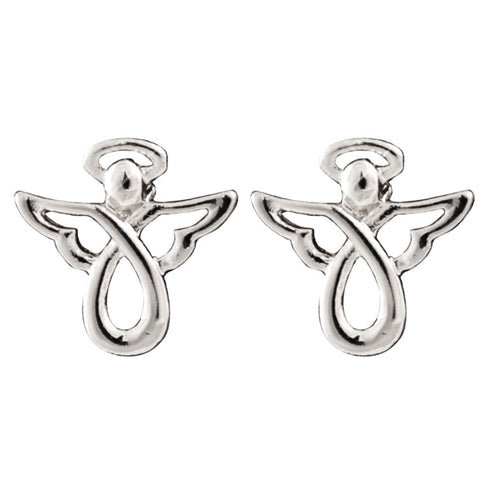 Angel Rhodium Little Box Earrings (L1014)