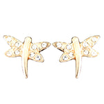 Dragonfly Rose Gold Little Box Earrings (L1021)