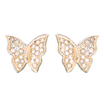Butterfly Rose Gold Little Box Earrings (L1023)