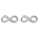 Infinity Rhodium Little Box Earrings (L1028)