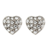 Heart Rhodium Little box Earrings (L1032)