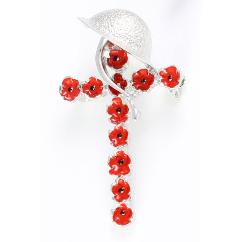 Poppy & Helmet Poppy Brooch (P1021)