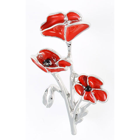3 Poppies Poppy Brooch (P1022)