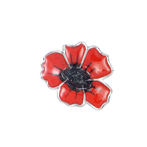20mm Enamel Pin Poppy Brooch (P1025)