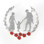 Family Wreath Poppy Brooch (P1033)