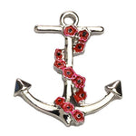 Anchor Pin Poppy Brooch (P1037)