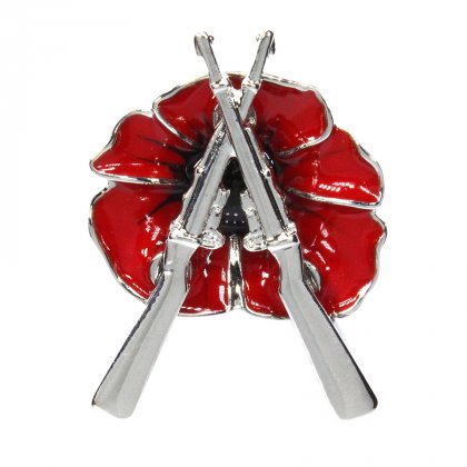 Rifles Pin Poppy Brooch (P1044)