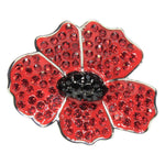 Pave Large Poppy Brooch (P1046)