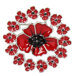 Wreath Large Centre Poppy Brooch (P1052)