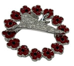 Vulcan Circle Poppy Brooch (P1056)
