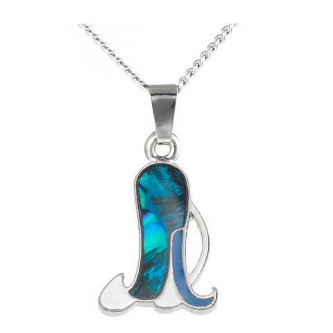 Blue Bell Paua Shell Pendant Necklace (S1053)