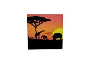 10x10 SAFARI SUNSET COASTER