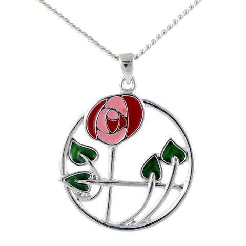 Circle Large Mackintosh Pendant Necklace (T4007)