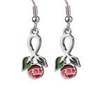 Large Rose Mackintosh Earrings (T5003)