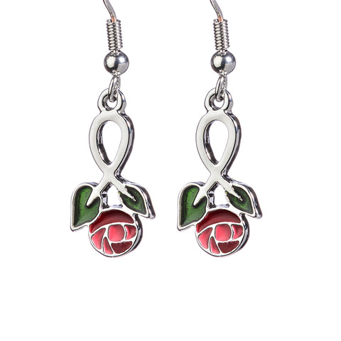 Large Rose Mackintosh Earrings (T5003)