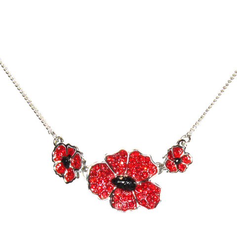 Poppy In Hoop Poppy Pendant Necklace (P2010)