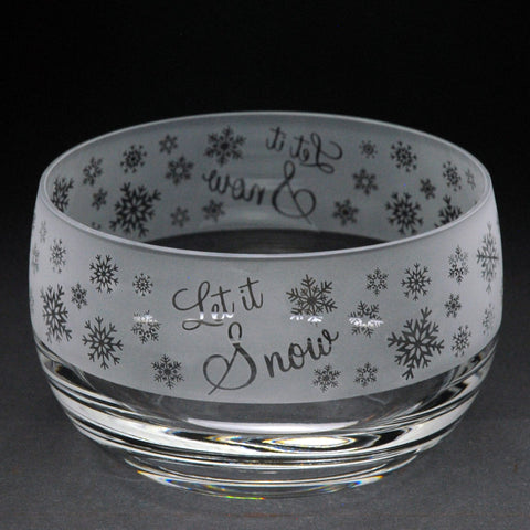 LET IT SNOW B67 SMALL CRYSTAL BOWL